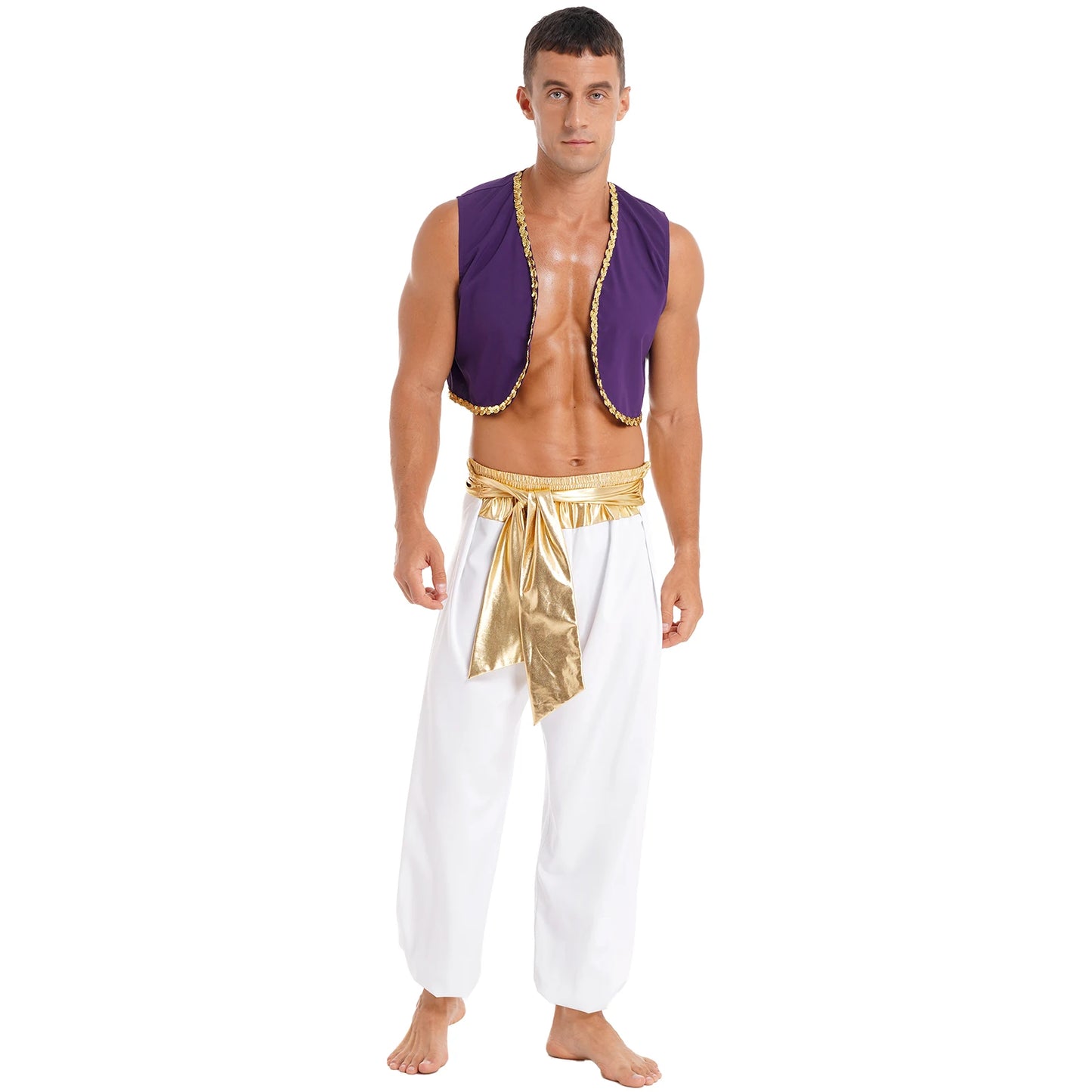 Halloween Adult Cosplay Complete Set Ancient Greek God Gladiator Clothing Mythical Prince Aladin Party Performance Costume