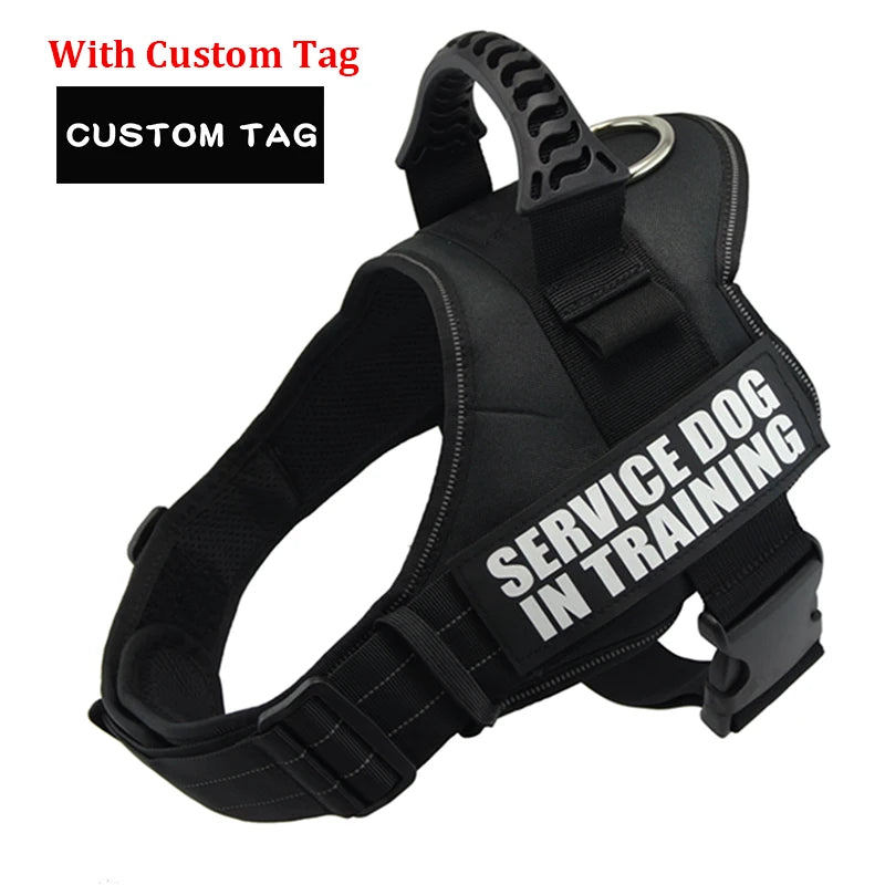 Adjustable Nylon Dog harness Personalized Reflective Pet Harness for Small Medium Large Dogs  No Pull Dog Harness Leash