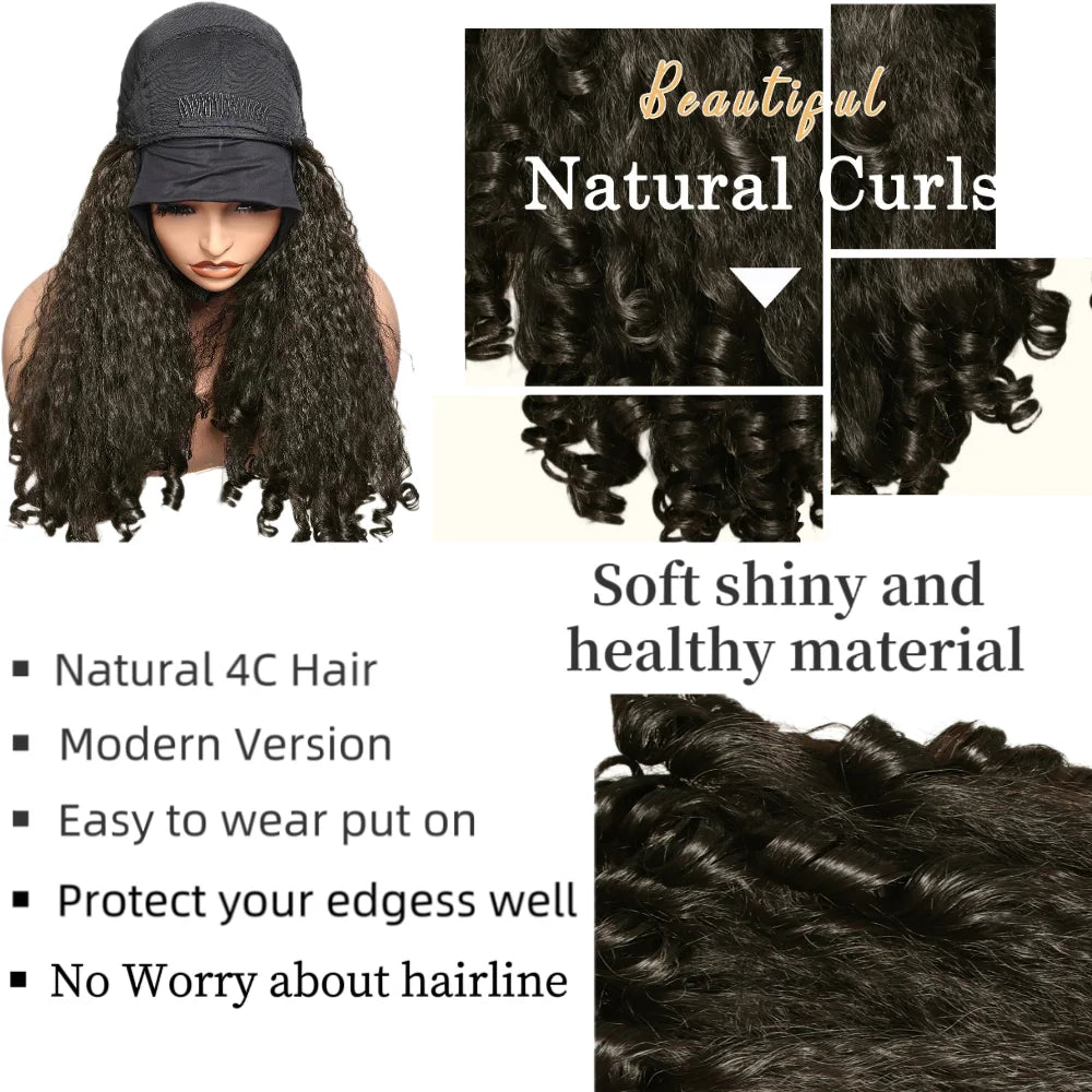 X-TRESS 20inch Synthetic Afro Curly Headband Wig for Women Kinky Straight Hair with Bouncy Curls Fully Soft Hair Easy to Wear
