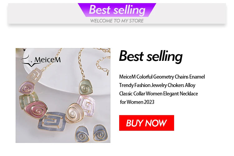 MeiceM Jewelry Set Bohemian Zinc Alloy Geometric Spiral Necklace And Earrings Set Elegant Temperament Jewelry Set For Women