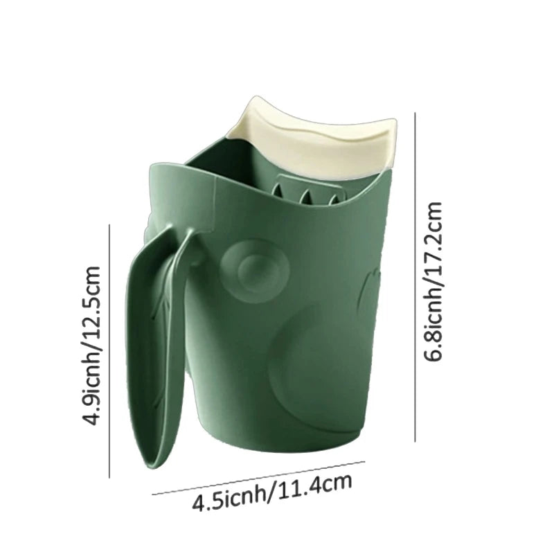 Baby Shampoo Rinse Cup Cute Frog Shape Infants Bath Cup Hair Shampoo Shower Cup for Kids Eyes Protection Washing Head Cup