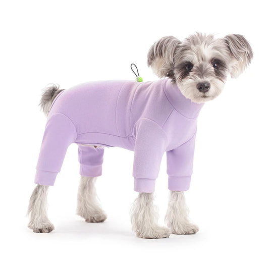 Hot Pink Purple Velvet Fabric Small Dog Clothes Autumn Winter Warm Coat Jumpsuit Adjustable Dog Clothes For Small Breeds Dogs