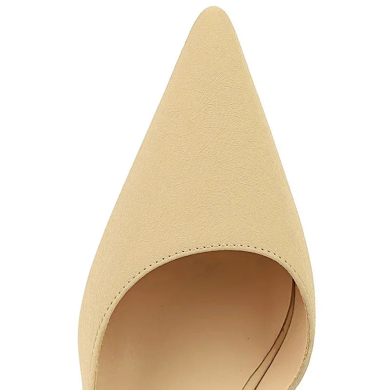 2025 New Women 11cm High Heels Wine Green Pumps Plus Size 34-43 Stripper Evening Orange Heels Lady Wedding Bridal Scarpins Shoes