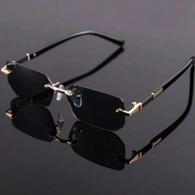 Rimless Sexy Sunglasses Rectangle Fashion Popular Women Men Shades Small Sun Glasses for Female Male Traveling Oculos