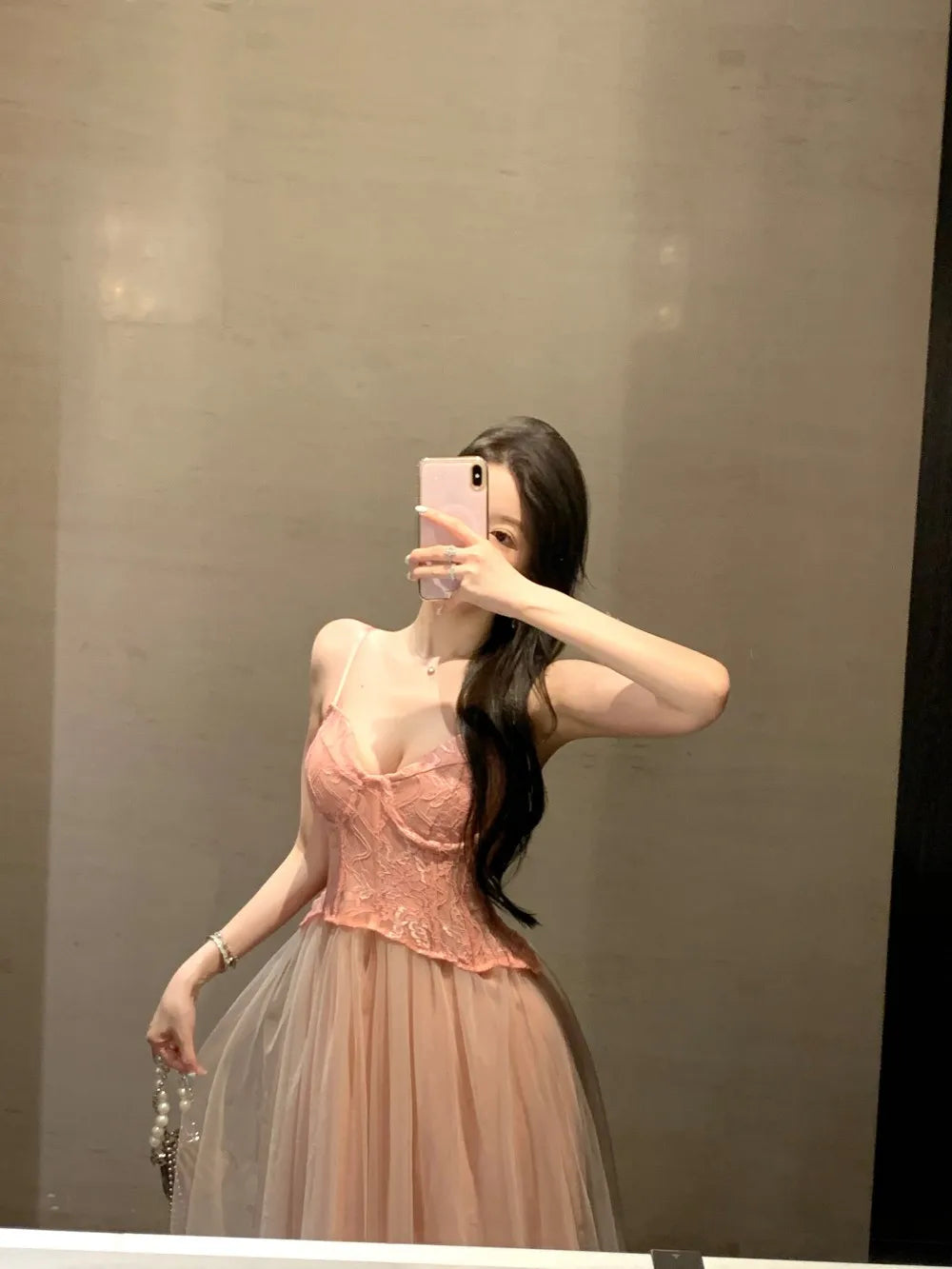 2025 French Elegant Luxury Evening Dress Women Chic Gown Fashion Mesh Lace Party Dresses Heavy Craftsmanship Boned Wedding Dress