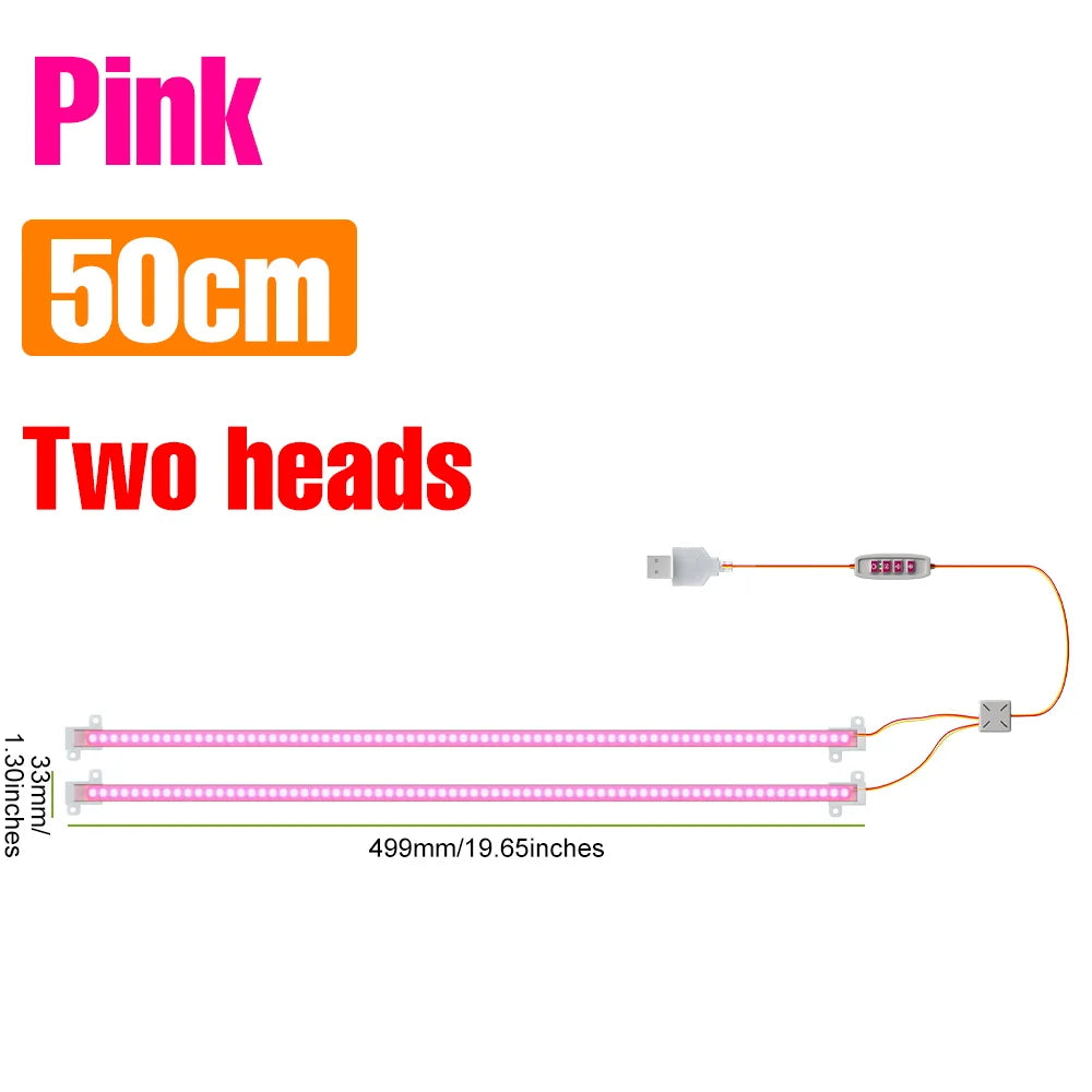 LED Plant Grow Light Bar 5V Full Spectrum Potted Fill Lamp USB Indoor Dimmable Succulent Seeding Flower Cactus Cultivate Lamps