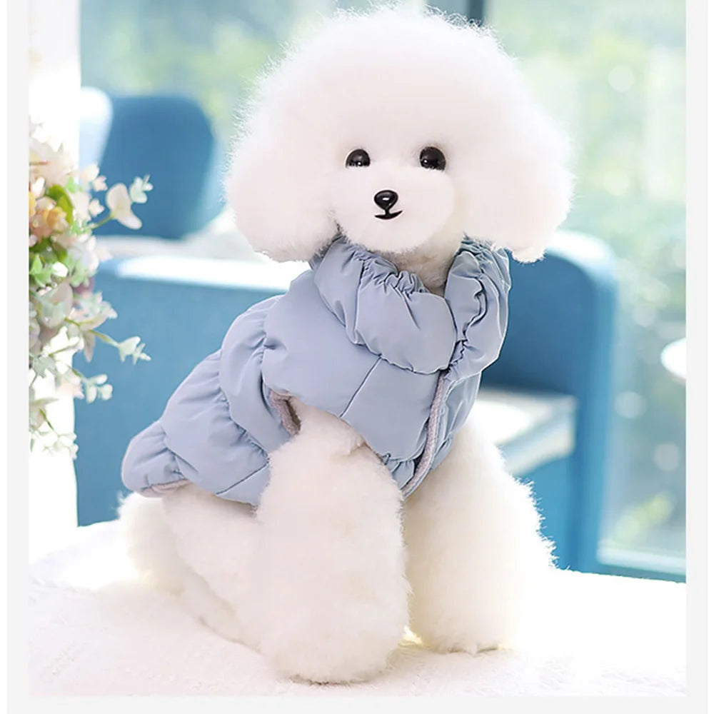 Winter Padded Dog Coat Jacket For Small Medium Dogs Soft Warm Dog Clothes Cute Puppy Vest Pet Outfit