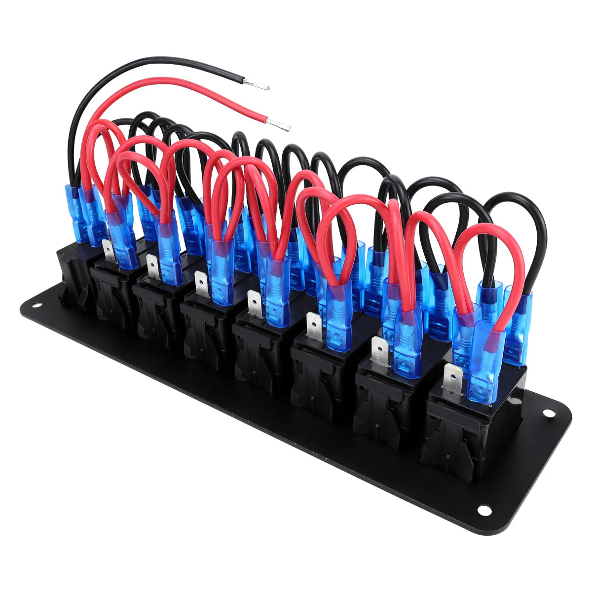 12V 24V DC 3/4/5/6/8 sets of marine control lever switch panel, with 4.8A dual USB charger voltage and sticker, green