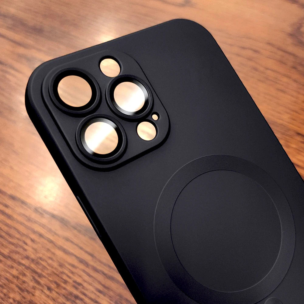 Luxury Soft TPU Matte Case For iPhone 16 15 14 13 12 11 Pro Max Plus 15Pro IPhone15 For Magsafe Mag Safe Wireless Charge Cover