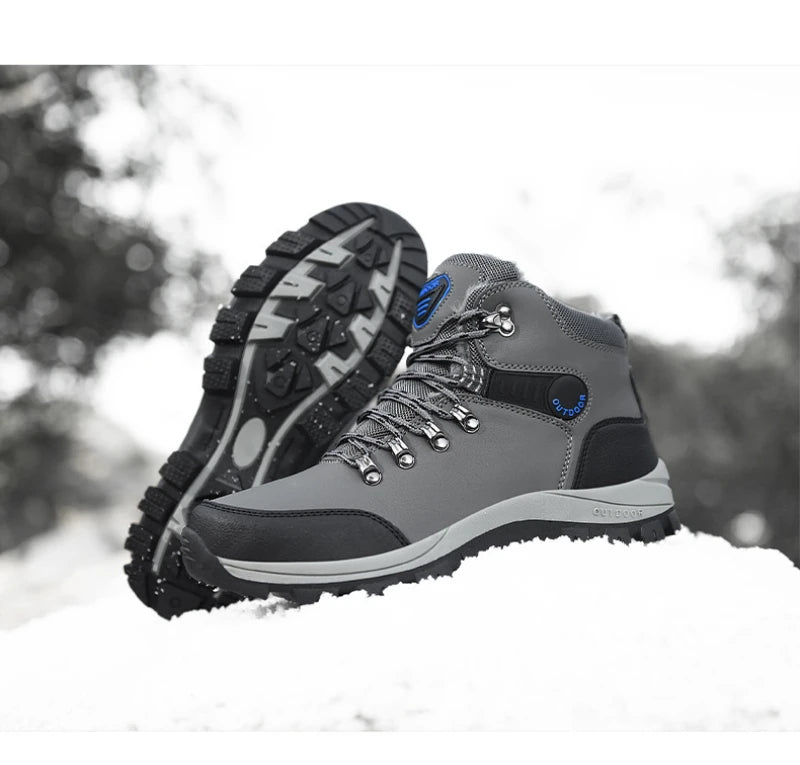 Winter Large Size Plus Velvet Thickened Warm Snow Boots Outdoor Men's High-Top Northeast Cotton Boots Comfortable And Casual