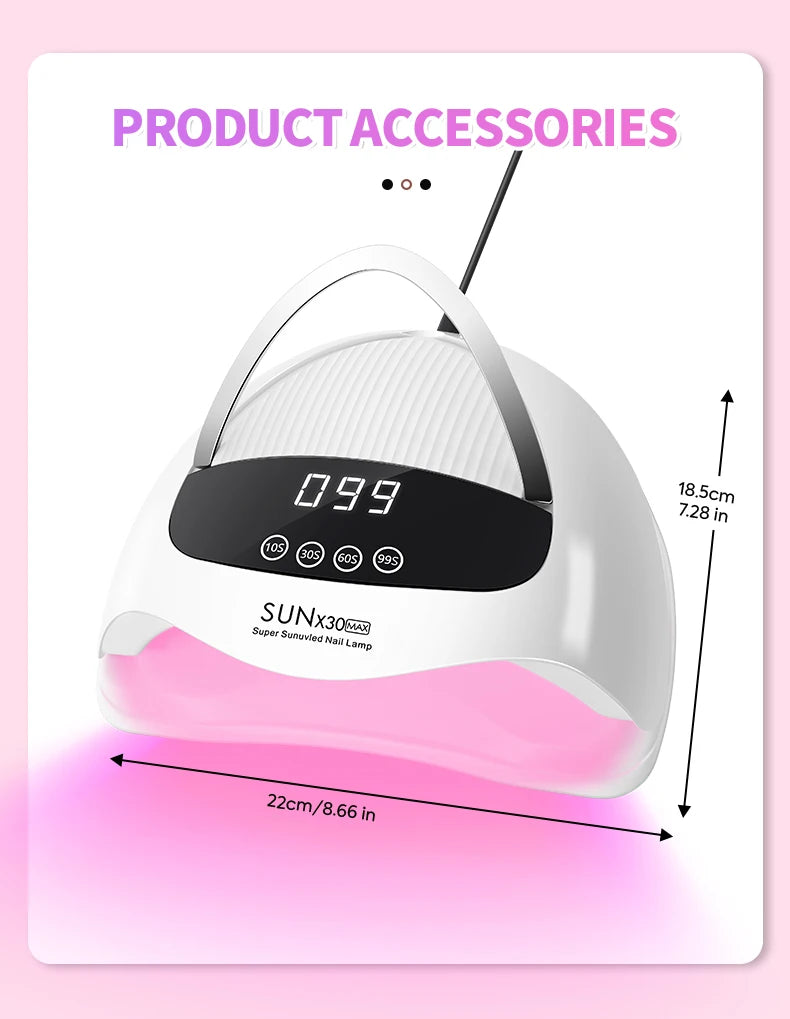 DianaBeauty 380W Professional UV LED Nail Lamp With LCD Display 90LEDS Nail Dryer for Drying All Gels Nail Polish Nail Art Tools