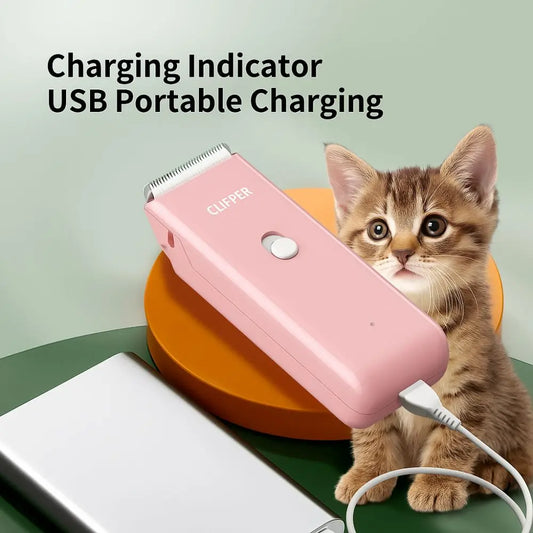 Professional Dog Hair Clipper Low Noise Waterproof Cat Grooming Clipper Mute Wireless Pet Hair Trimmer For Cats and Dogs