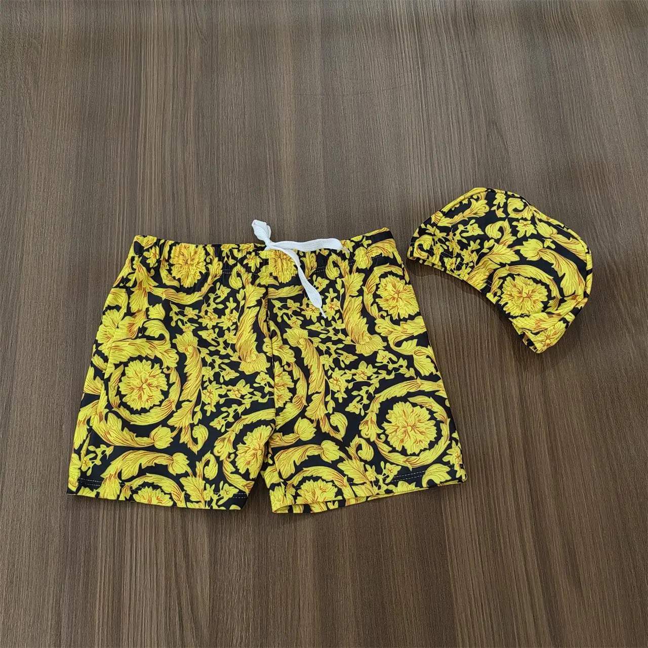 2025 Girl Swimsuit Summer golden flower bodysuit Special Offer Children's Swimsuit factory Wholesale
