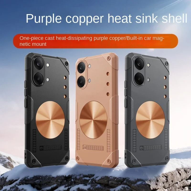 For POCO X8 Pro X8 Pro Max phone case, made of silicone material, with magnetic adsorption and heat dissipation functions
