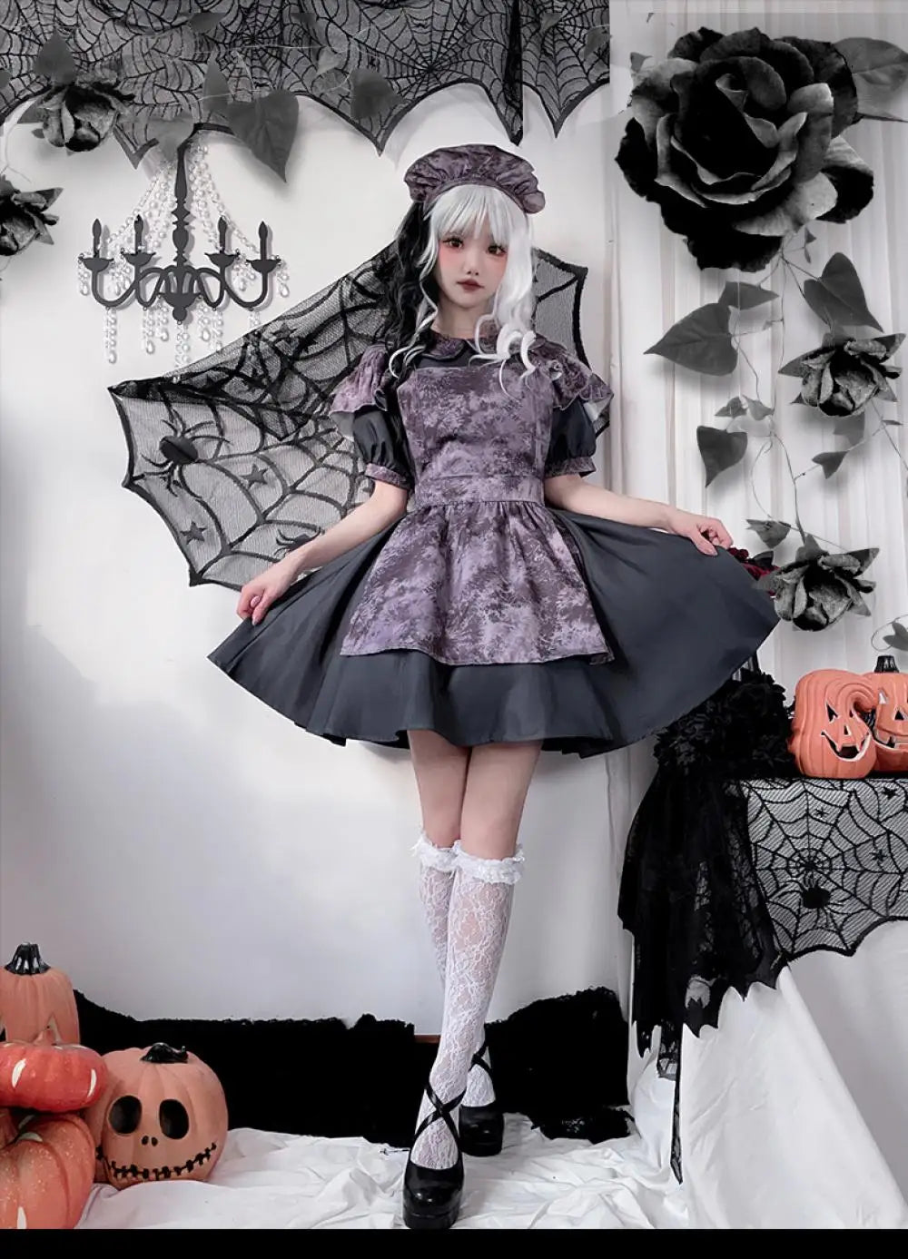 Halloween Costumes Lolita Dresses Pumpkin Witch Vampire Maid Outfits Dark Teenage Gothic Scary Doll Role-Playing Japanese Suit