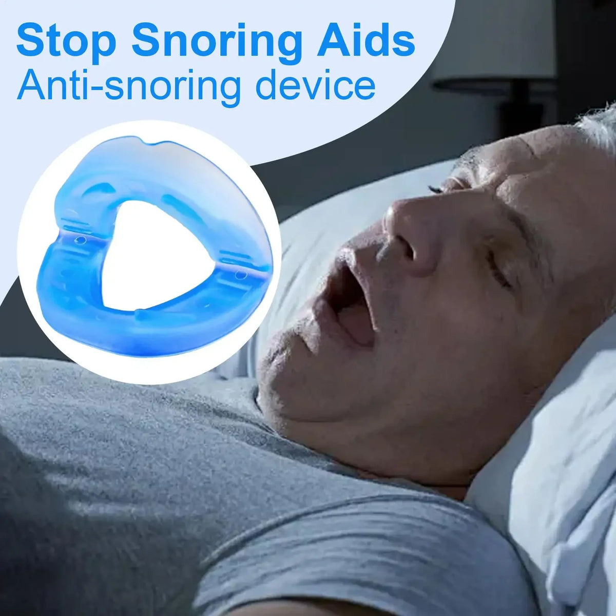 Food Grade Anti Snoring Mouthpiece, Clinically Tested Snore Stopper to Reduce Snoring & Improve Sleep Quality
