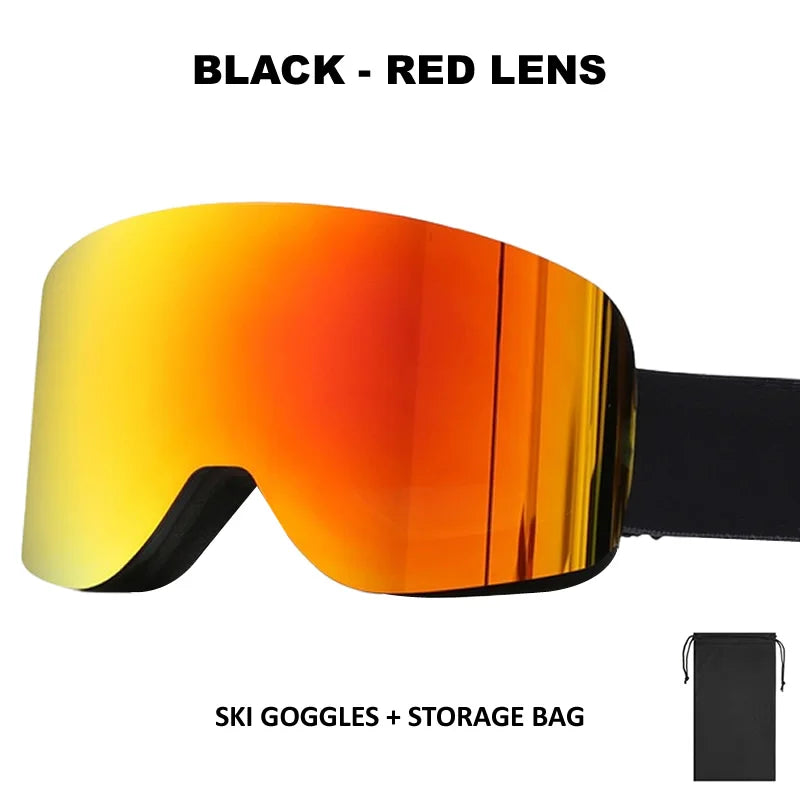 Double Layer Anti-Fog Adult Ski Goggles Outdoor Sports Snowboard Snowmobile Glasses Eyewear Full REVO Coating Snow Goggles UV400