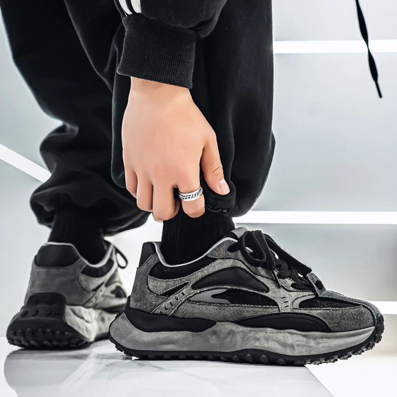 New Arrival Men's Casual Shoes PU Leather Sneakers Comfortable Tenis Masculino Outdoor Male Treking Footwear Travel Skate Shoes