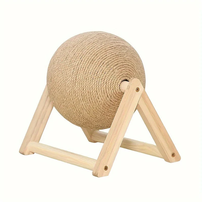 1 Set Cat Scratching Ball Toy: Kitten Sisal Rope Claw Grinding Scratcher - Vertical Design