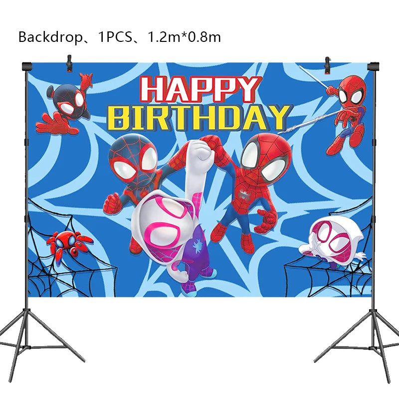 Spidey and His Amazing Friends Birthday Party Decoration New Latex Balloons For Kids Event Supplies Foil Latex Balloon Backdrop