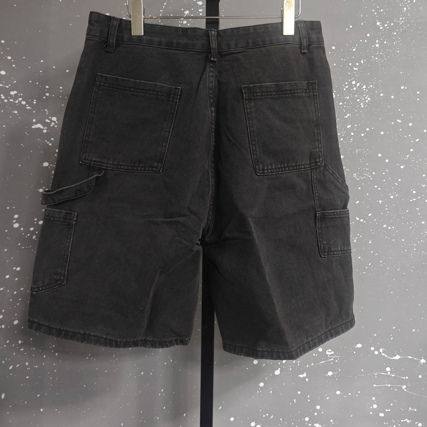 IEFB Workwear Men's Denim Shorts Multi Pocket Wide Leg Baggy Fit Casual Summer Streetwear Casual Cargo Jeans 9X2957