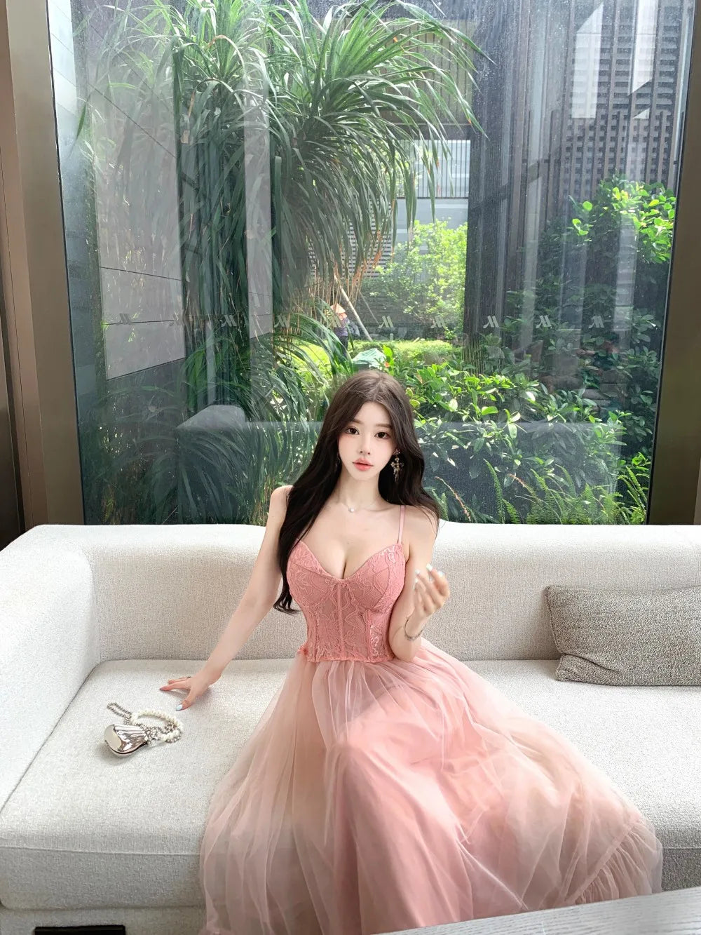 2025 French Elegant Luxury Evening Dress Women Chic Gown Fashion Mesh Lace Party Dresses Heavy Craftsmanship Boned Wedding Dress