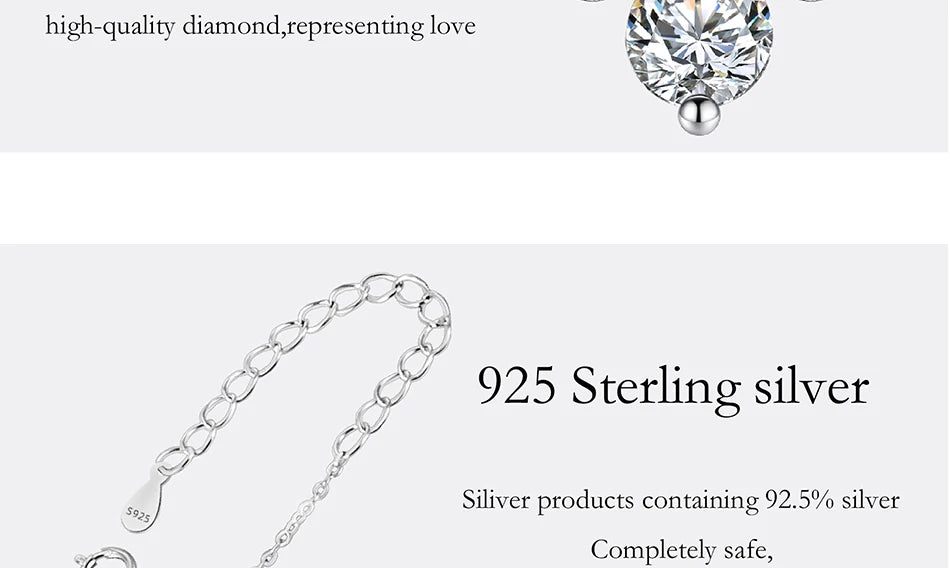 PERFANY All Moissanite Necklace for Women S925 Pure Silver Classic Clover Laboratory Diamond Pendant Fashion Jewelry