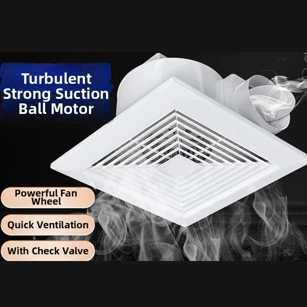 Energy Efficient Ceiling Mounted Exhaust Fan Quiet 110 CFM Bathroom Ventilation With DC Motor For Kitchen And Bedroom
