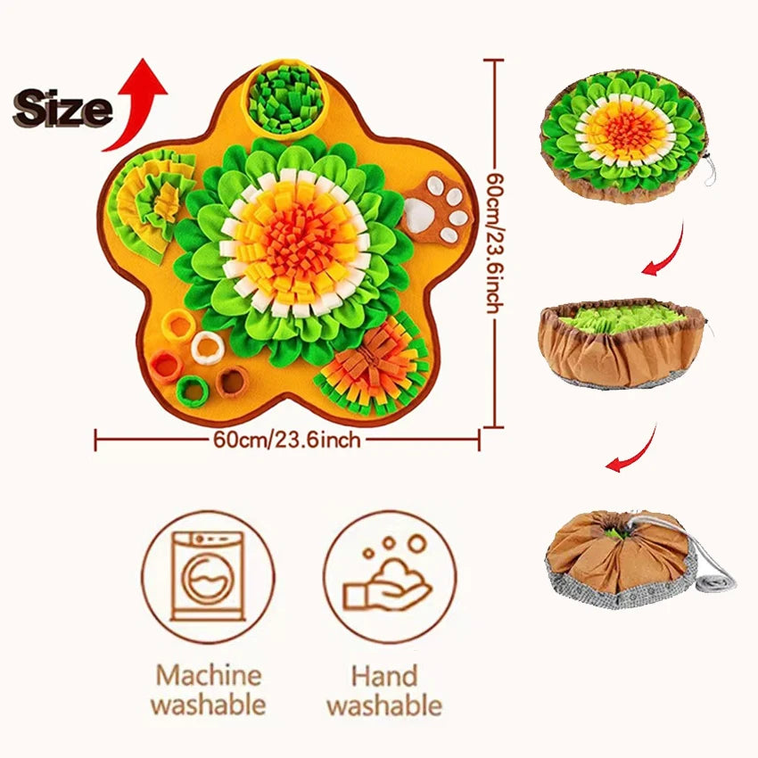 Pet Sniffing Mat Indoor Dog Walking Dog Cat Foraging Toy Dog Stress Relief Puzzle Treasure Hunt Game Slow Eating Mat