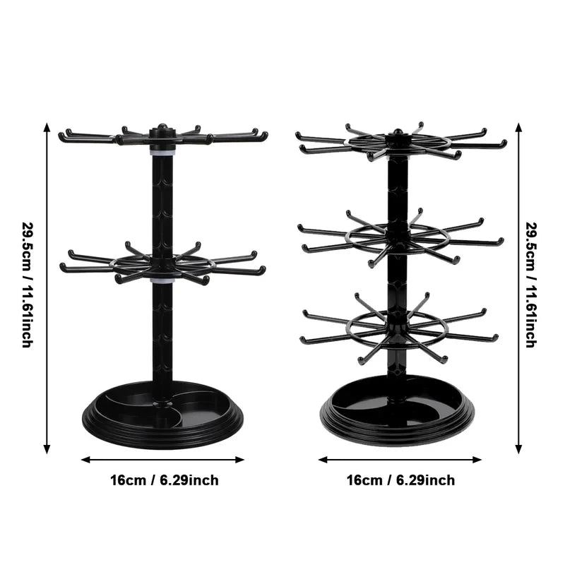 1Pc Multi-Layer Rotating Jewelry Rack, Necklace Display Stand & Bracelet Hanging Organizer, Storage Rack