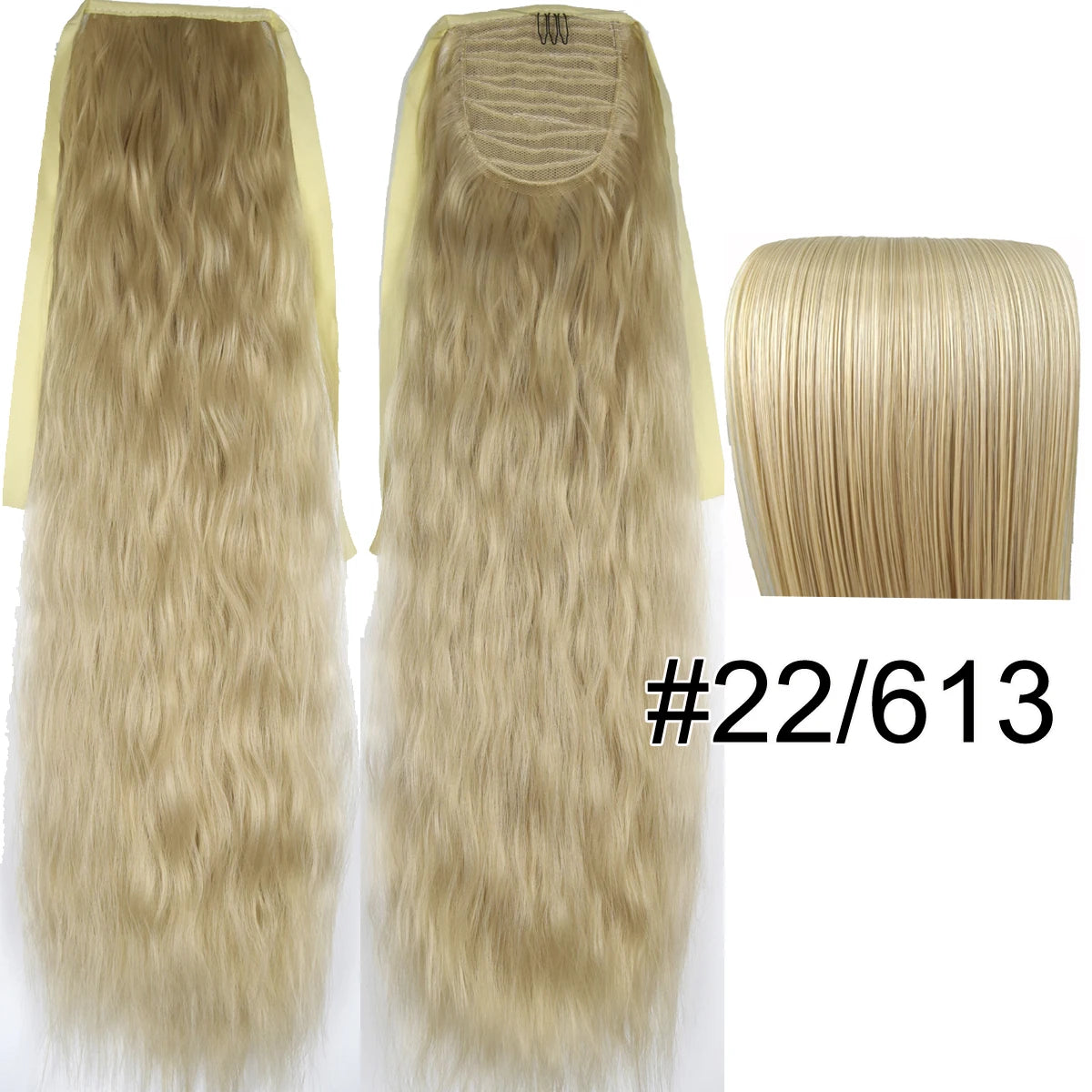 TOPREETY Synthetic Fiber Heat Resistant Kinky Ribbon Ponytail Extensions 3007