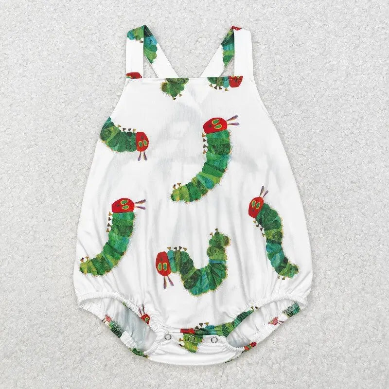 4.14y NEW stock baby girls summer romper wholesale boutique embroidery pattern floral flowers purple flying sleeves onesie