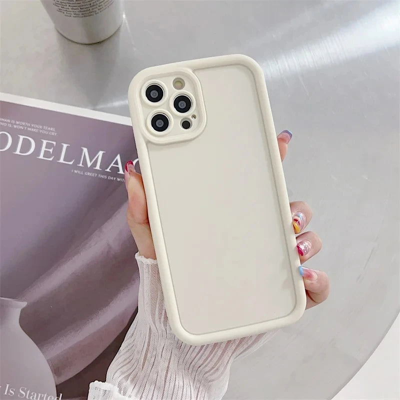 Luxury Candy Color Soft TPU Case For iPhone 17 Air 16 14 15 Pro Plus 13 12 11 Pro Max 16e Shockproof Silicone Phone Cover Fundas