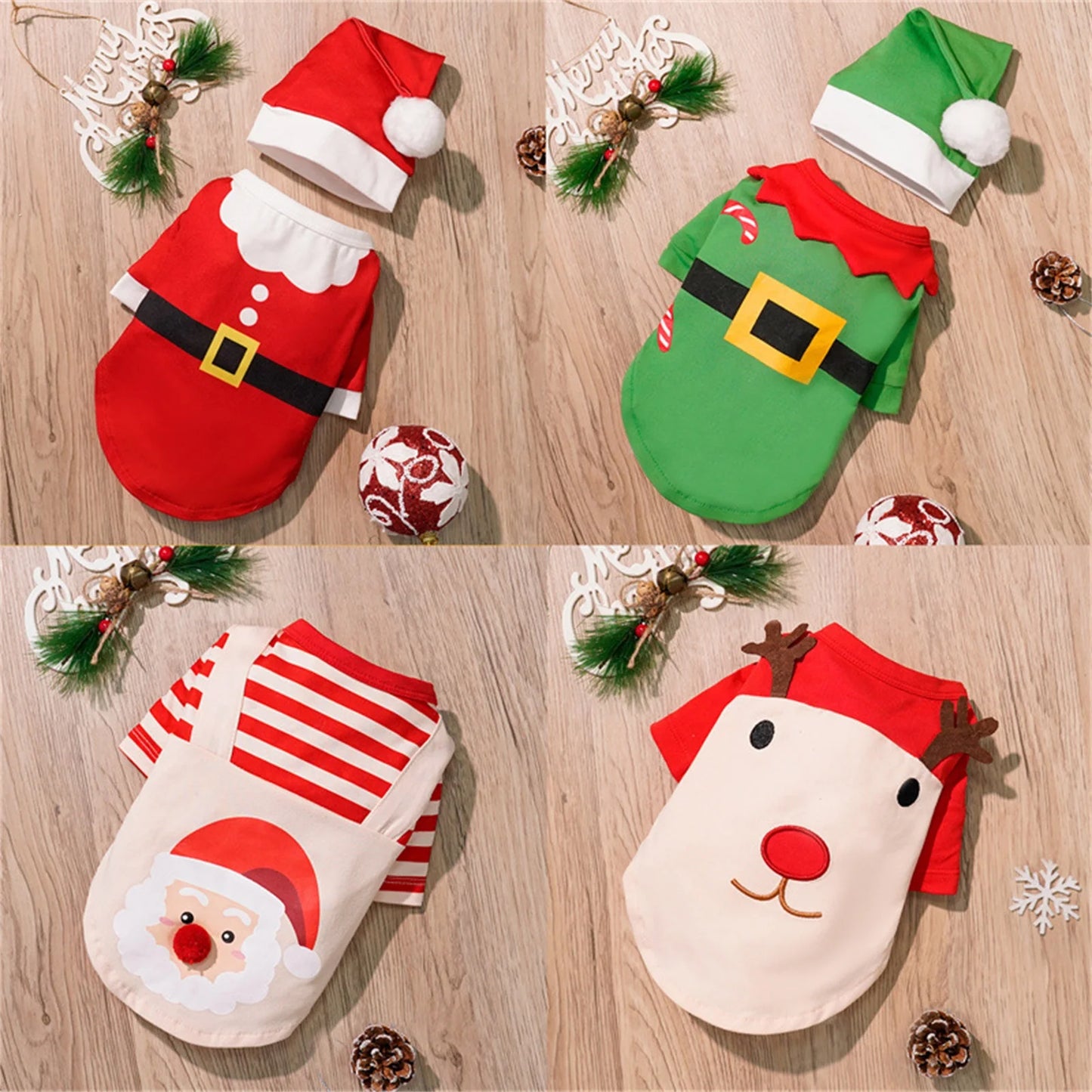 Puppy Style Christmas Sweatshirt Winter Dog Warming Soft Comfortable Pullover Sweatshirt Puppy Festival Lovely Costume Shirt