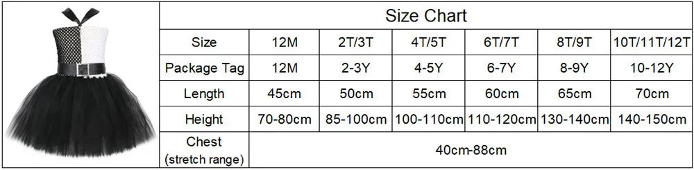 Halloween Crulla Cosplay Costume Cruella Tulle Dress Party Girls Black White Carnival Kids Cruella Wig Lace Mask Suit Clothes