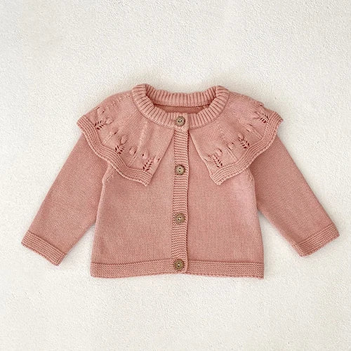 2025 New Autumn 0-3Yrs Newborn Baby Girls Sweater Coat Infant Baby Girls Knitting Cardigan Sweater Long Sleeve Cardigan Coat