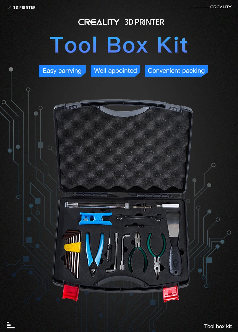Creality 3D Printer Tool Box 3d Printers Fix Kits Multi Tools With Tool Boxes Printer Installation Maintenance Tools Sets