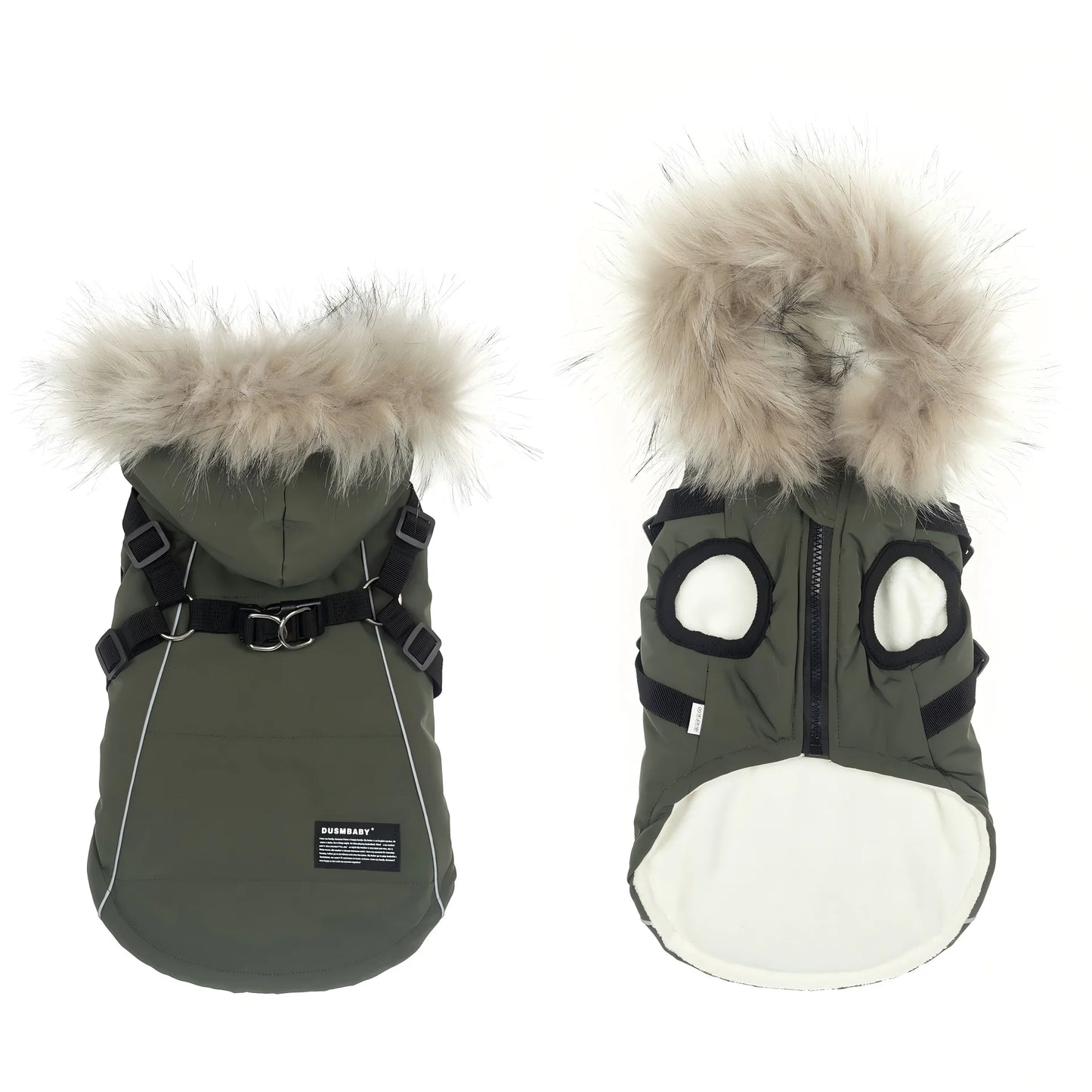 Dog Coat Winter Dog Jacket Dog Vest Clothing Dog Harness Coat Small Dog Harness Puppy Vest Harness Winter Dog Coat with Harness