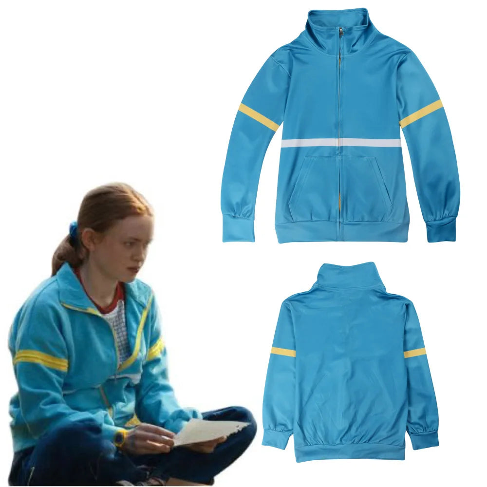 Boys Girls Sweatshirt Jacket New Cosplay Costume Max Mayfield Unisex Coat Halloween Costume Size:110-170cm