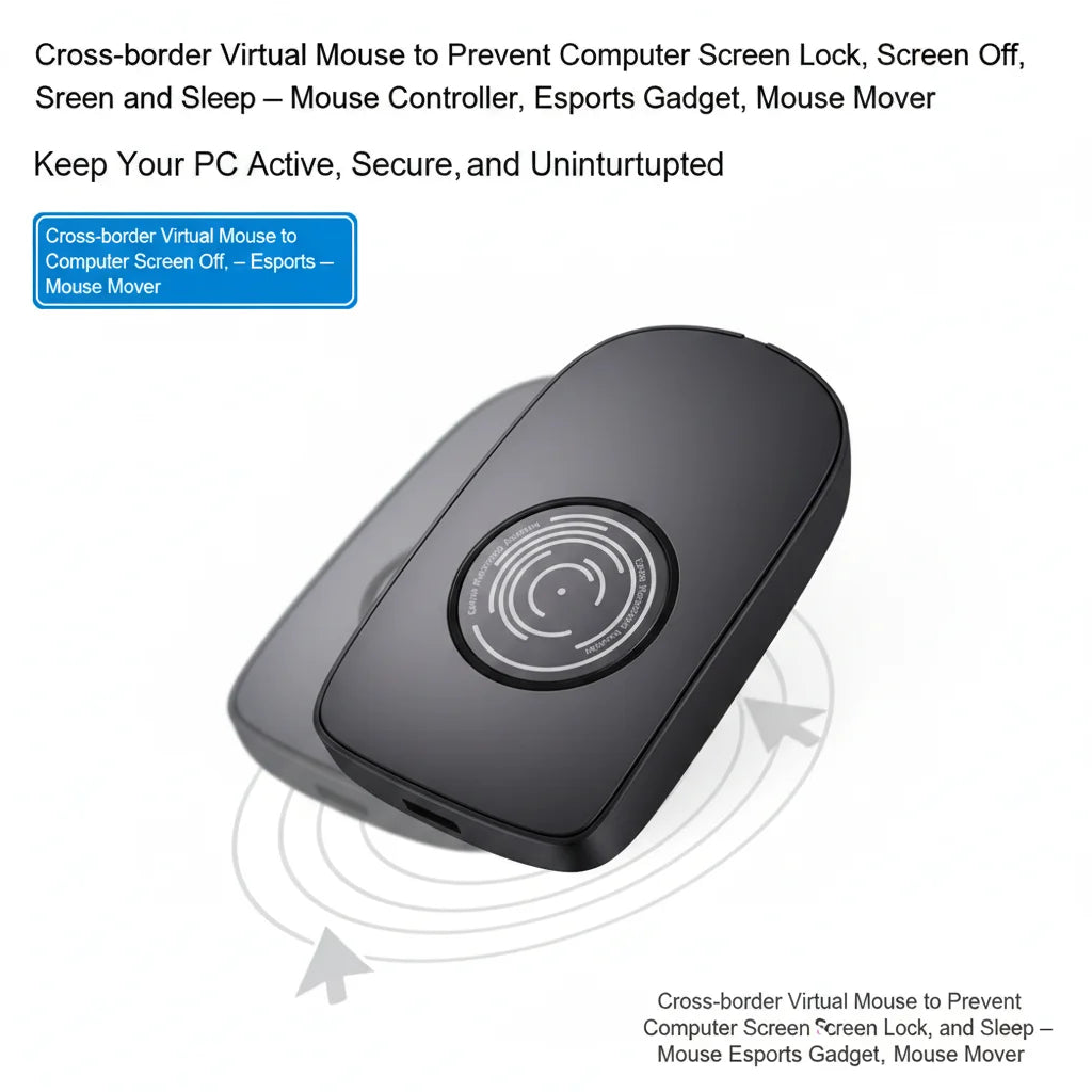 USB Undetectable Mouse Jiggler Automatic Mouse Mover Keeps PC Awake Prevents Screen Sleep Plug  Play For Laptops Desktop PC