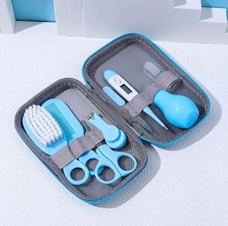 Baby Nail Clipper Care Set Newborn Manicure Set Baby Nail Trimmer Kit Oral Care Hair Brush Comb Professional Nursing Tools