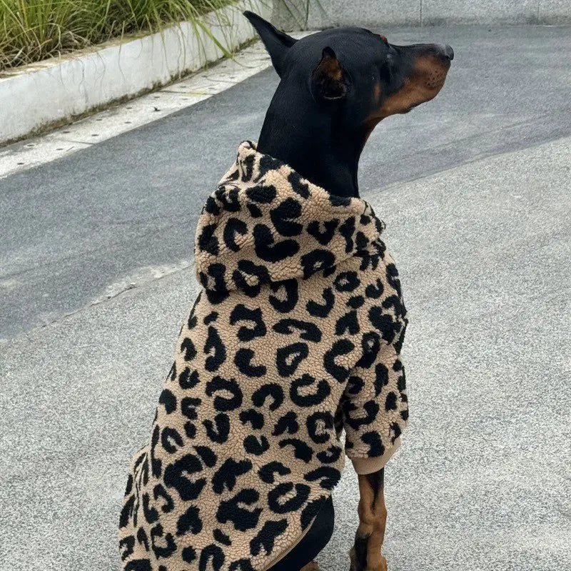 Fashionable Big Medium Dog Clothes Wool Lambing Hooded Sweatshirt Winter Warmth Durbin Dog Sweater Dog Clothes Dog Accessories