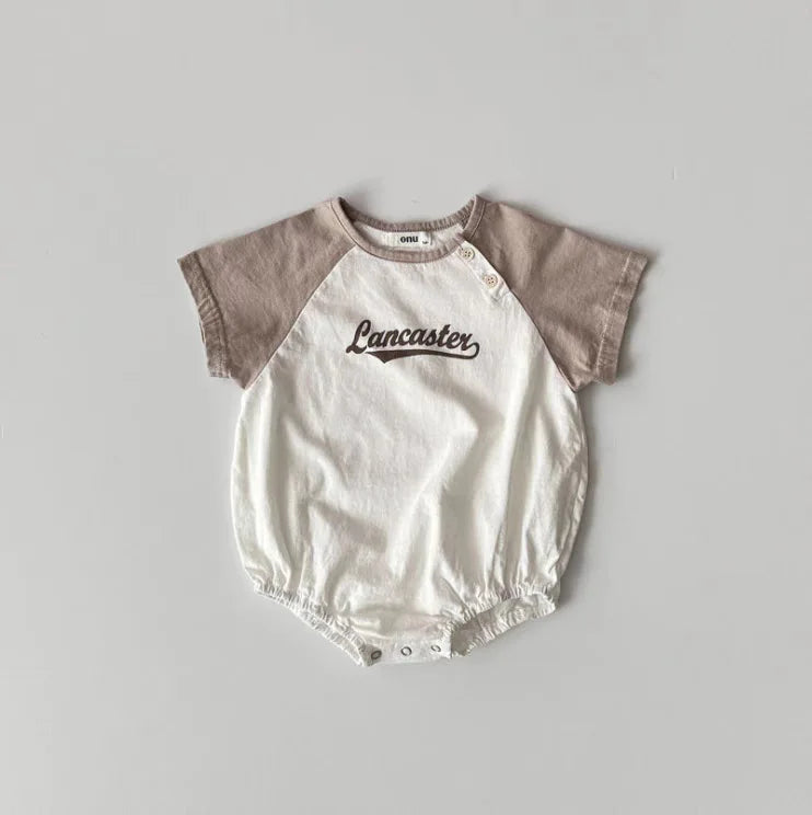 2025 Summer New Baby Short Sleeve Casual Bodysuit Cotton Newborn Boys Girl Letter Print Jumpsuit Cute Infant Clothes 0-24M