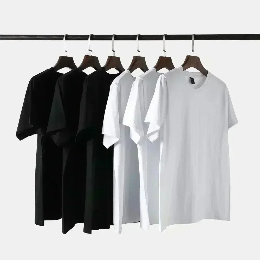 26 Summer Street Style New Trend High-Quality 100_ Pure Cotton Men's T-Shirt Suitable for Outdoor Leisure Sports Short Sleeve