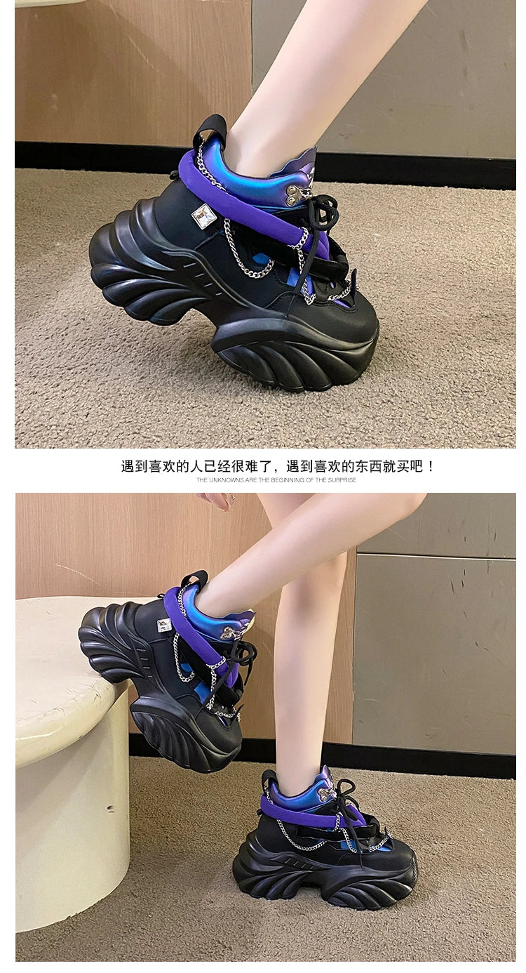 Lovely Kawaii Women sneakers wedge casual shoes woman sneakers women running shoes woman lace-up female sneakers Loafers Shoes