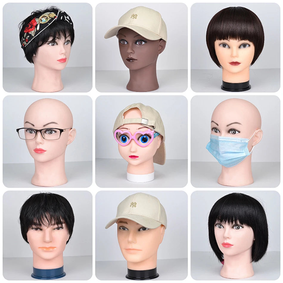 Mannequin Head Wig Stand With Adjustable Wig Tripod Stand Holder For Wigs Making Display cosmetology supplies hairdressing head
