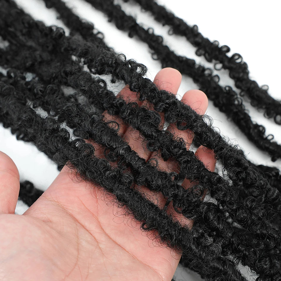 Wakego Butterfly Locs Crochet Hair 14 18 24 Inch Fausse Locks Crochet Butterfly Extensions Pre-looped Soft Locs Synthetic Braid