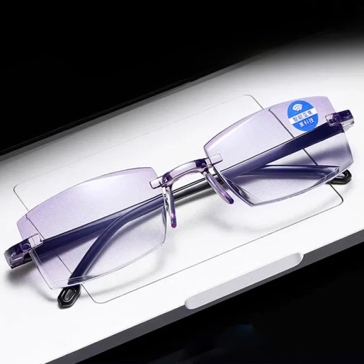 1/2PCS Smart Zoom Reading Glasses Ultra Clear Presbyopia Glasses Lightweight Anti-Blue Anti-Fatigue Auto Zoom Magnifier