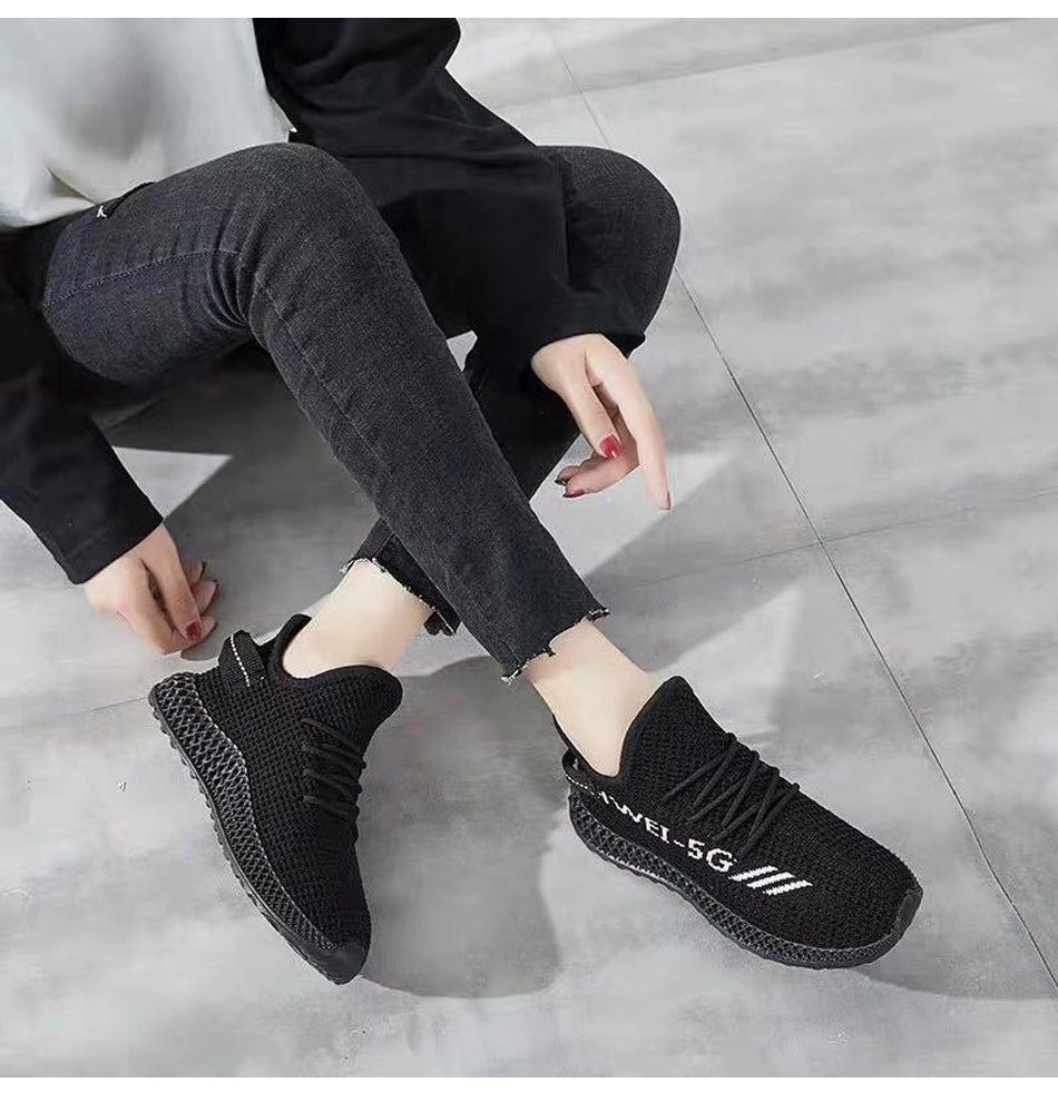 Women's Sneakers 2023 New Fashion Breathable Trainers Comfortable Sneakers Women Mesh Fabric Lace Up Female Footwear Women Shoes