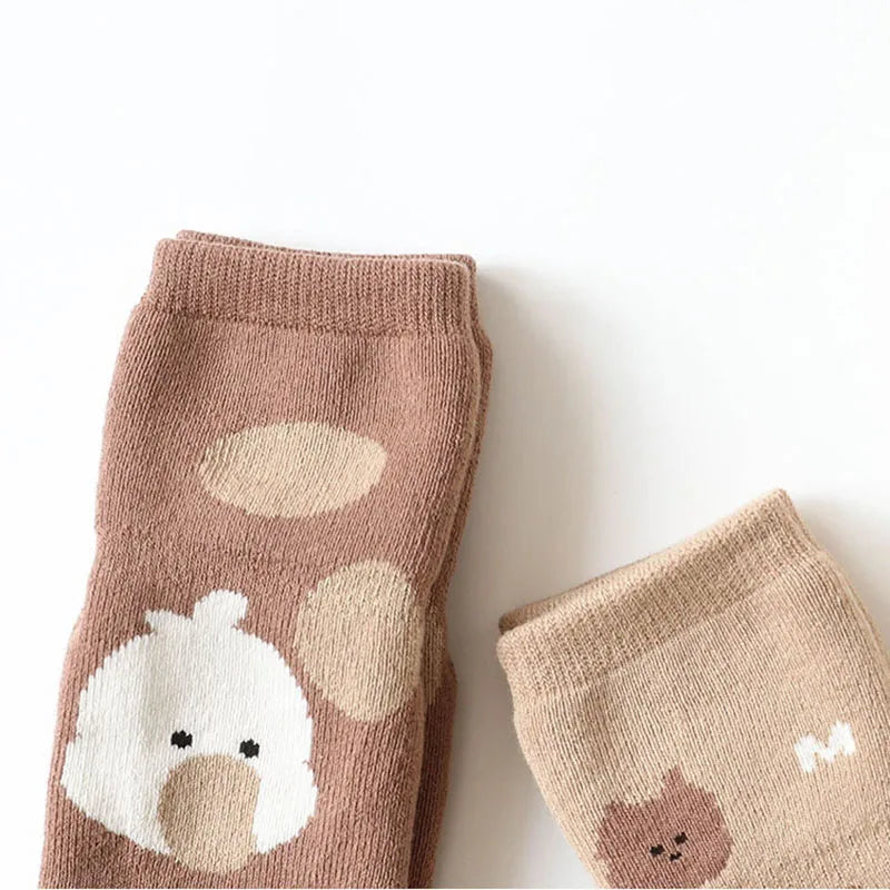 5 Pairs/Lot Autumn Baby Toddler Anti-slip Socks Children's Cartoon Indoor Playing Floor Socks 0-5Y